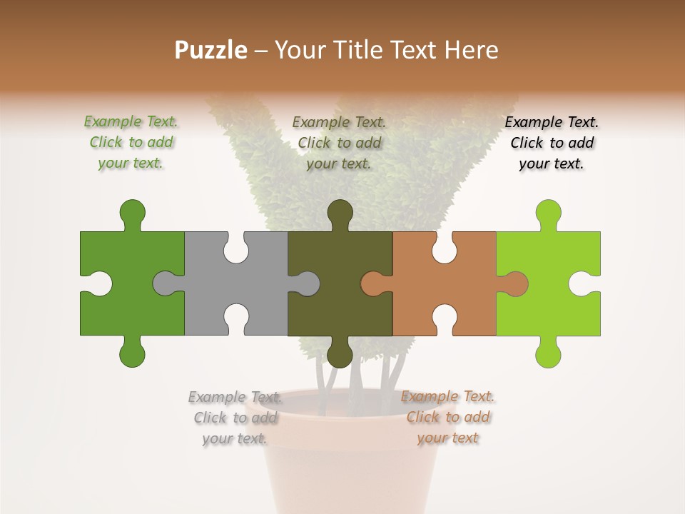 Green Sign Growing PowerPoint Template