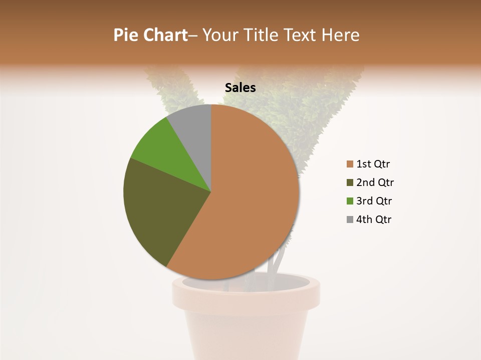 Green Sign Growing PowerPoint Template