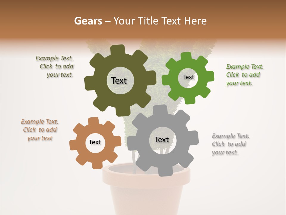 Green Sign Growing PowerPoint Template