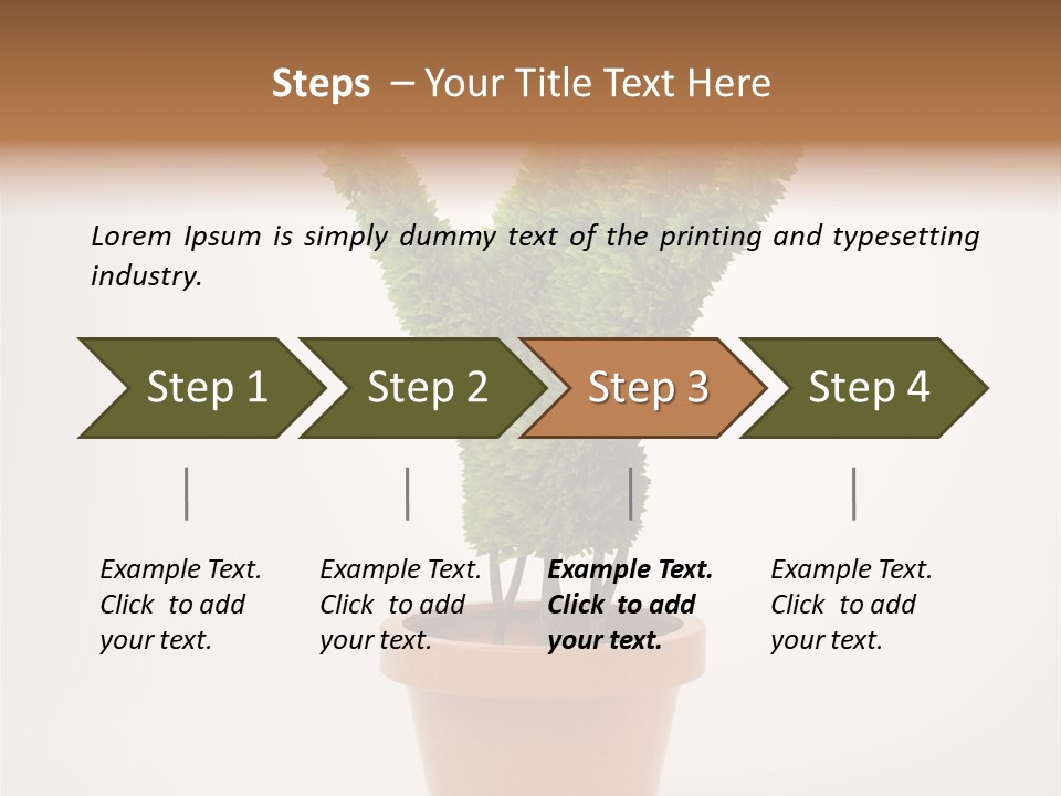 Green Sign Growing PowerPoint Template