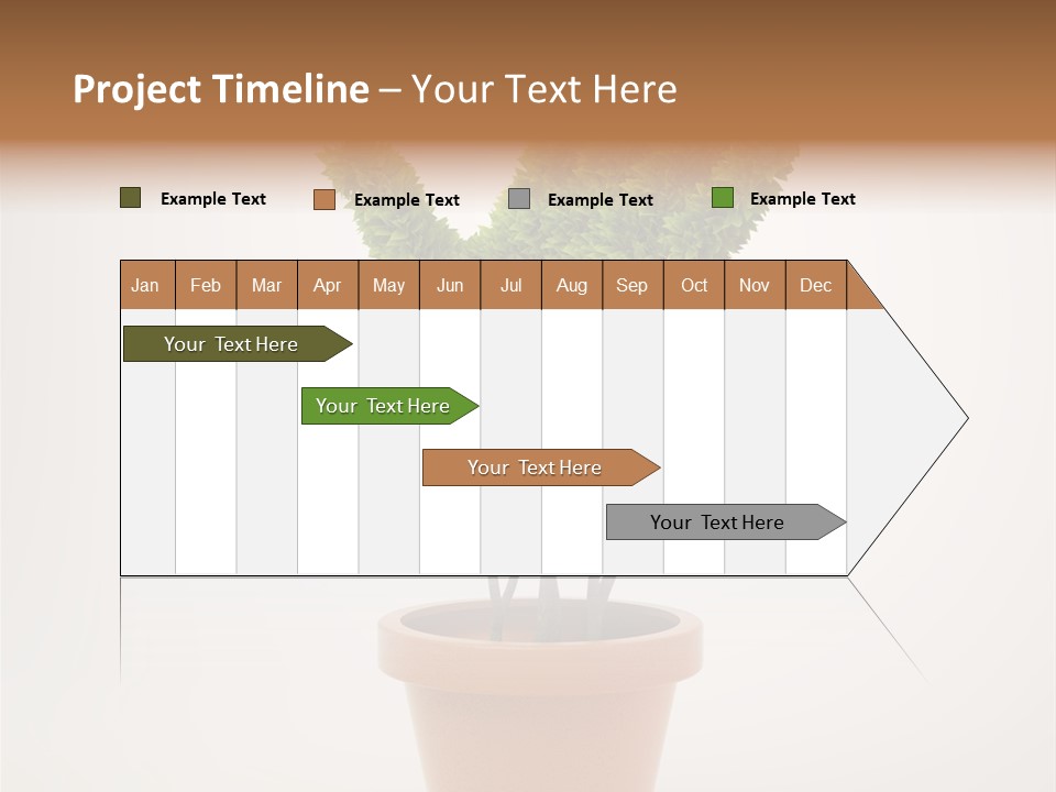 Green Sign Growing PowerPoint Template