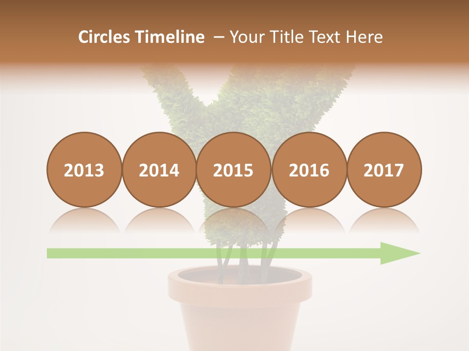 Green Sign Growing PowerPoint Template