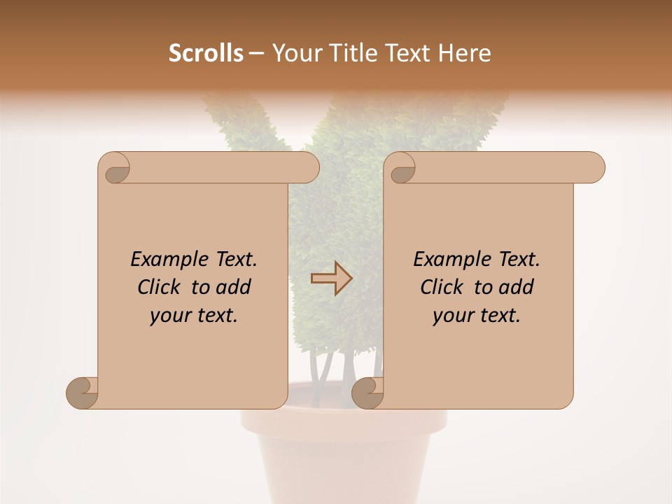 Green Sign Growing PowerPoint Template