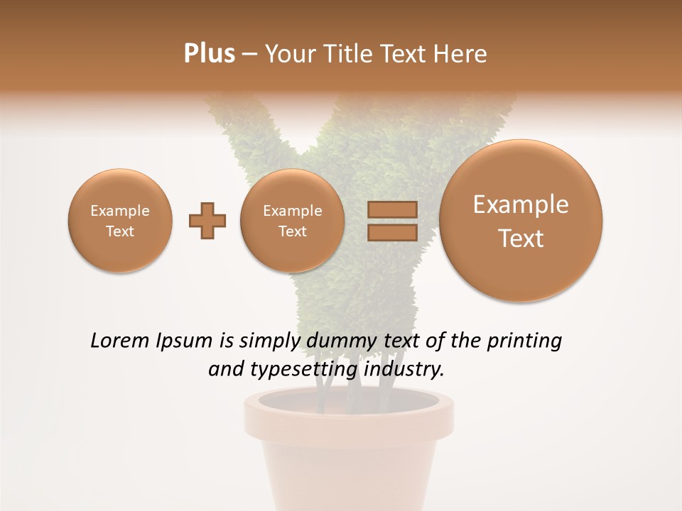 Green Sign Growing PowerPoint Template