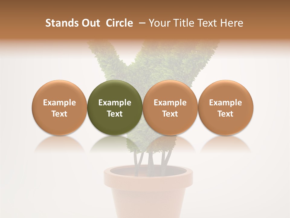 Green Sign Growing PowerPoint Template