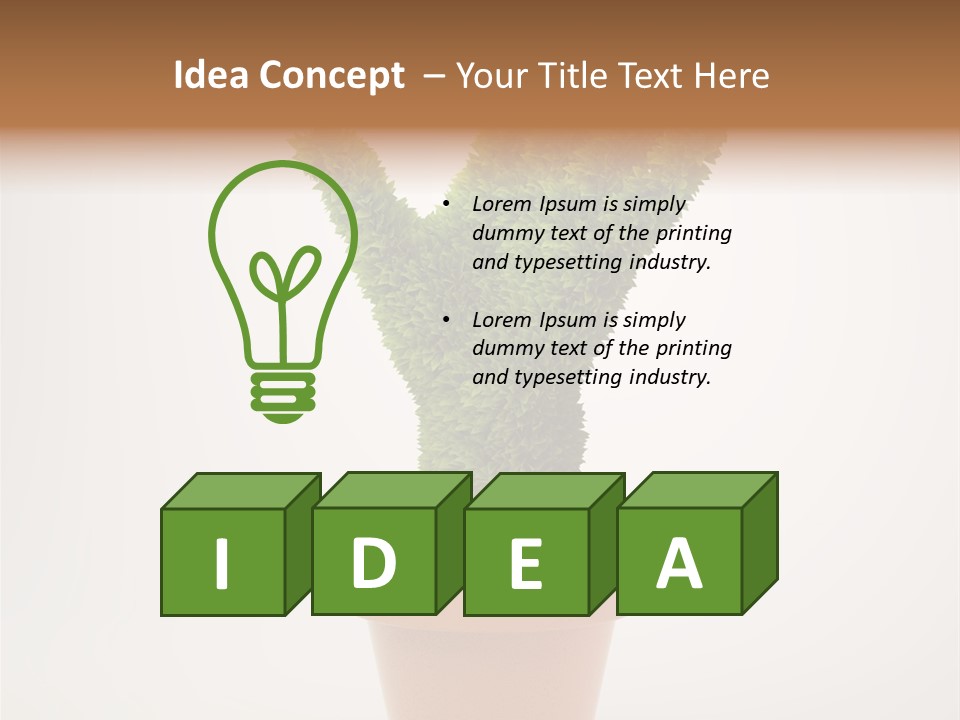Green Sign Growing PowerPoint Template