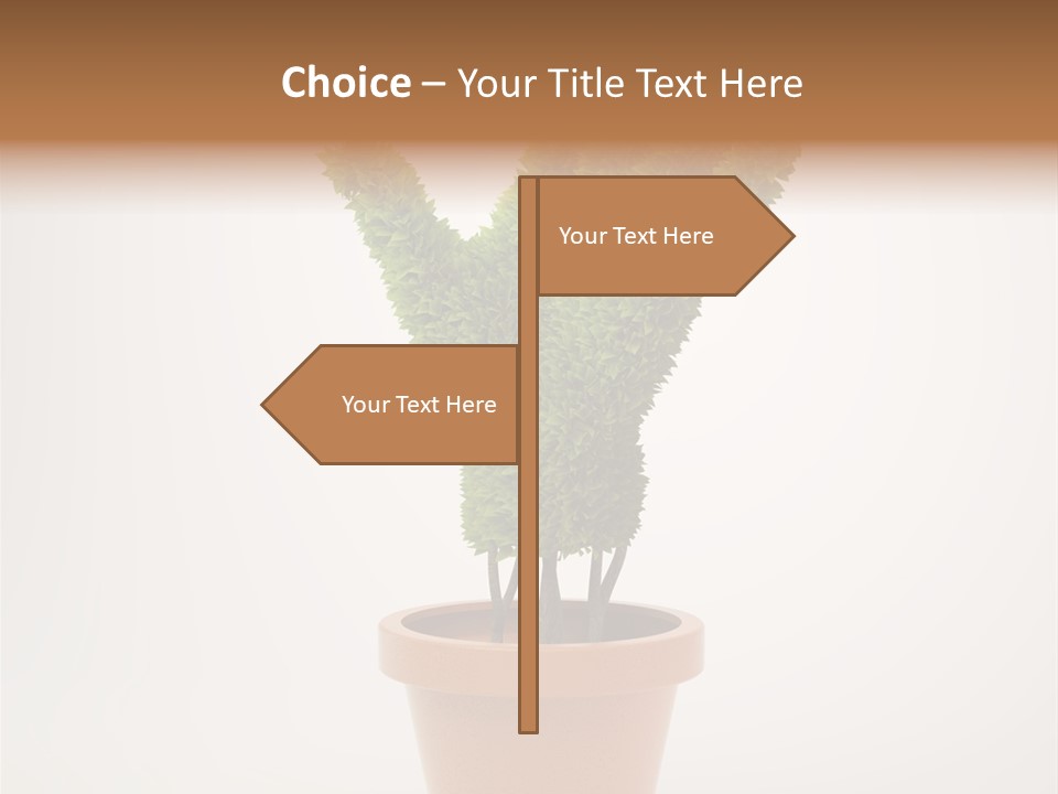 Green Sign Growing PowerPoint Template