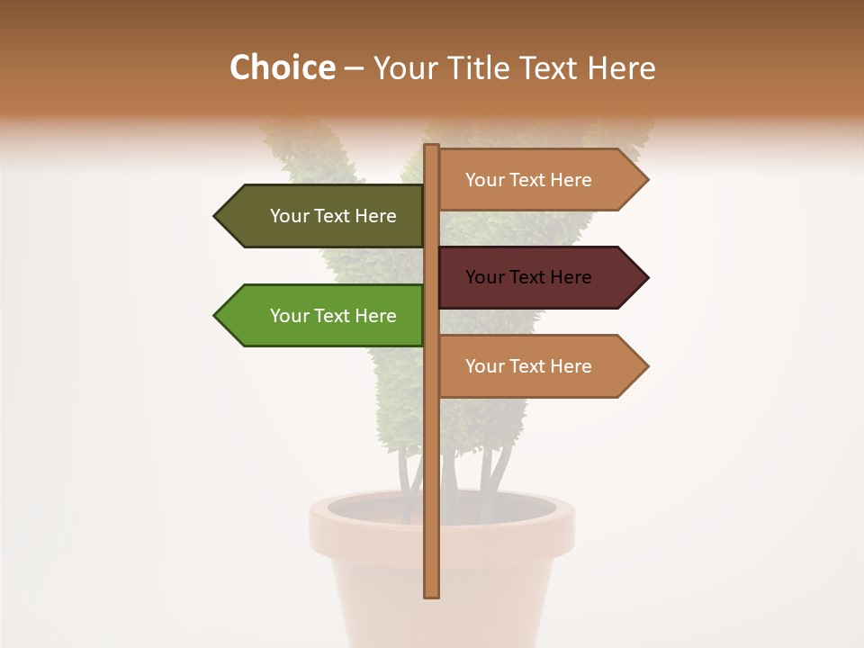 Green Sign Growing PowerPoint Template