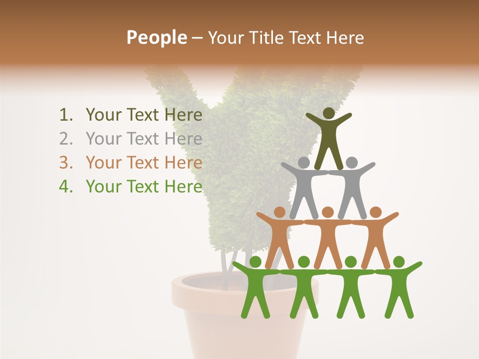 Green Sign Growing PowerPoint Template