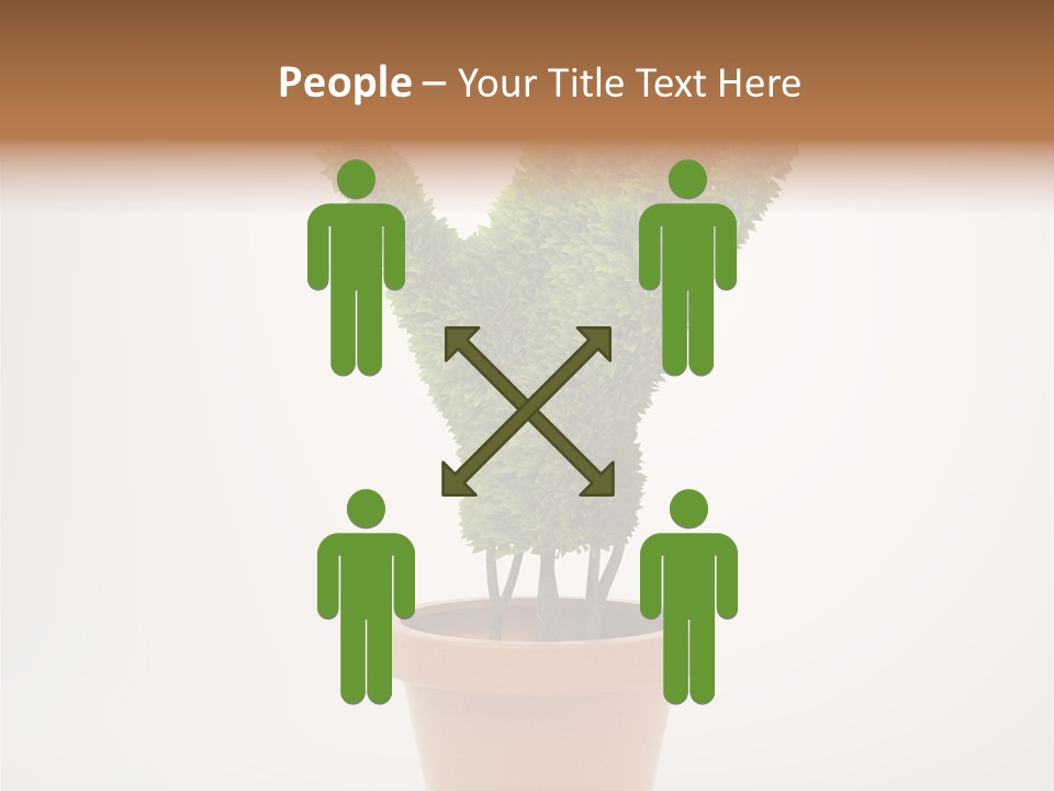 Green Sign Growing PowerPoint Template