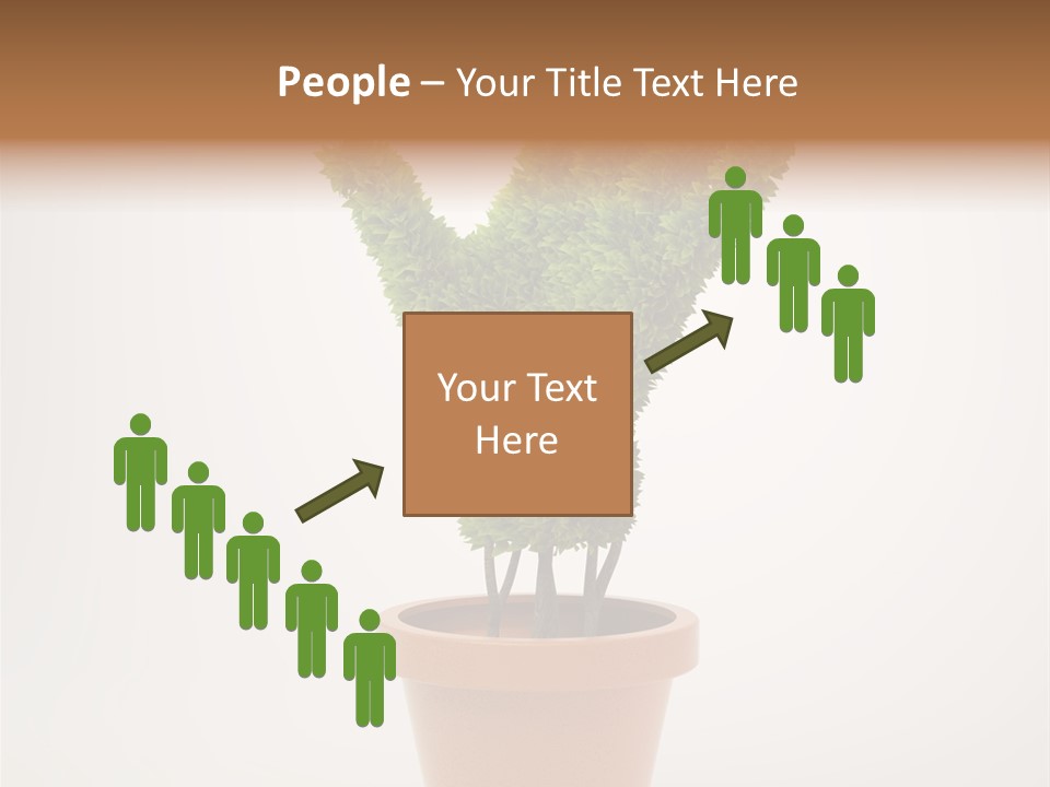 Green Sign Growing PowerPoint Template