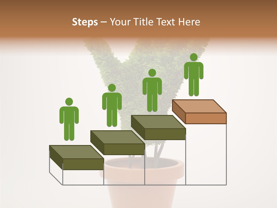 Green Sign Growing PowerPoint Template