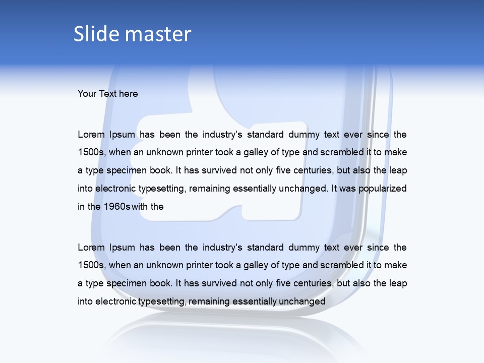 White Blue Recommendation PowerPoint Template