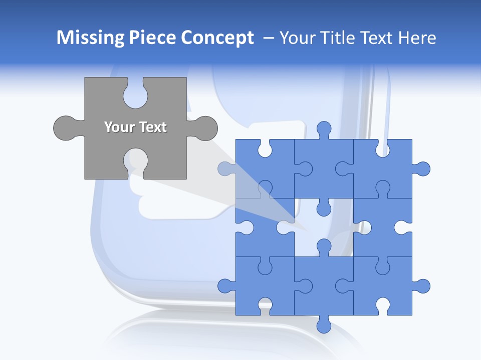 White Blue Recommendation PowerPoint Template