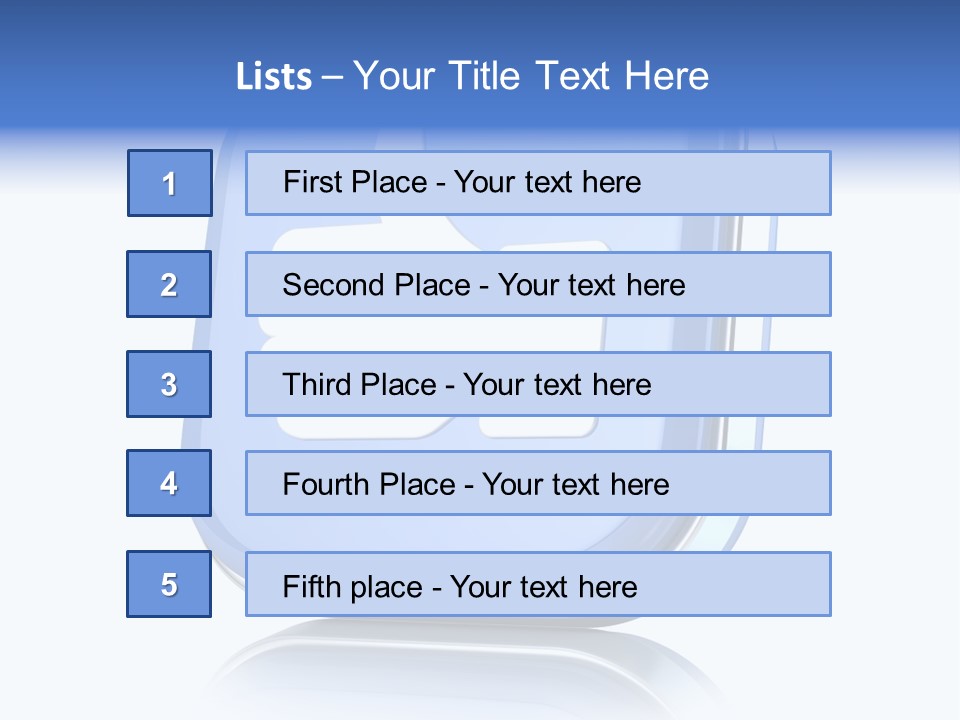 White Blue Recommendation PowerPoint Template