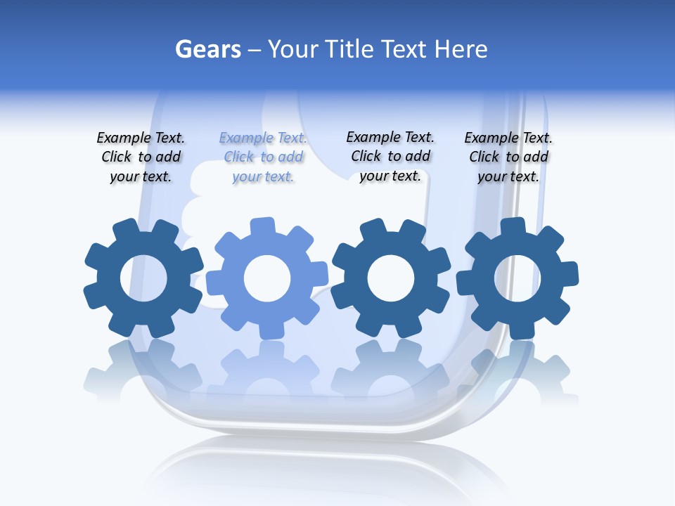 White Blue Recommendation PowerPoint Template