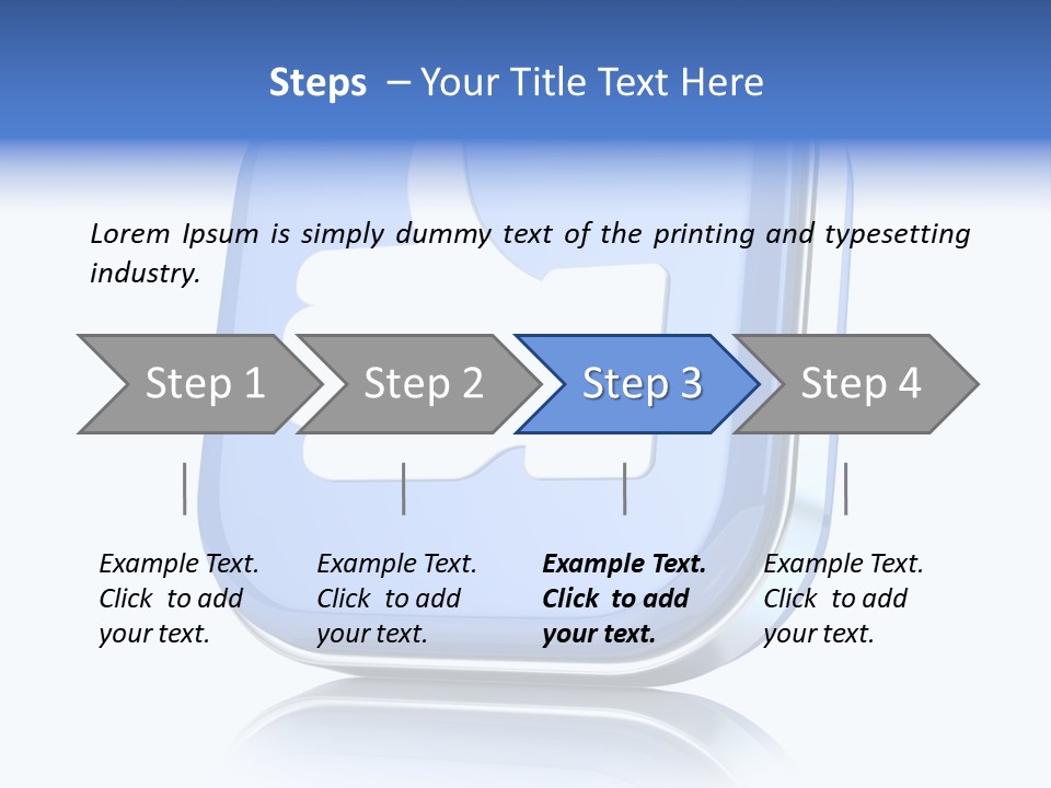 White Blue Recommendation PowerPoint Template