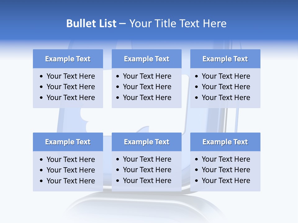 White Blue Recommendation PowerPoint Template