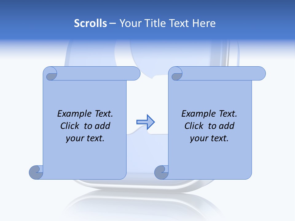 White Blue Recommendation PowerPoint Template