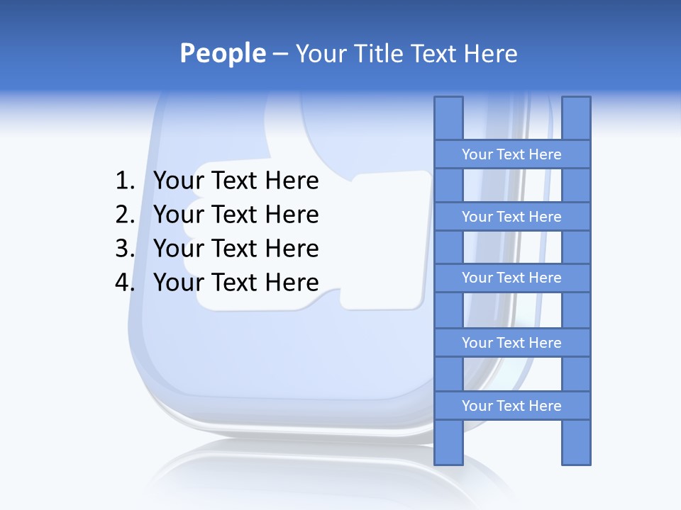 White Blue Recommendation PowerPoint Template