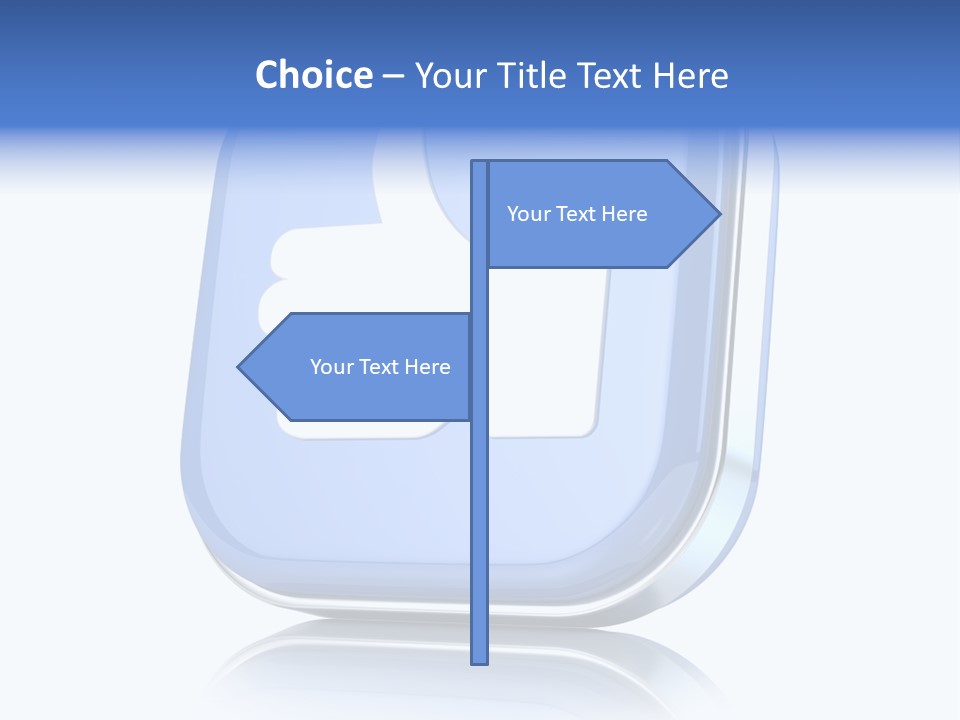 White Blue Recommendation PowerPoint Template