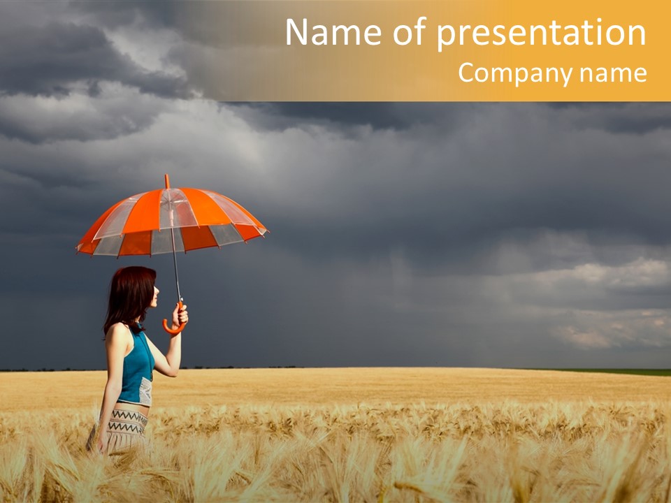 Wheat Ummer Female PowerPoint Template