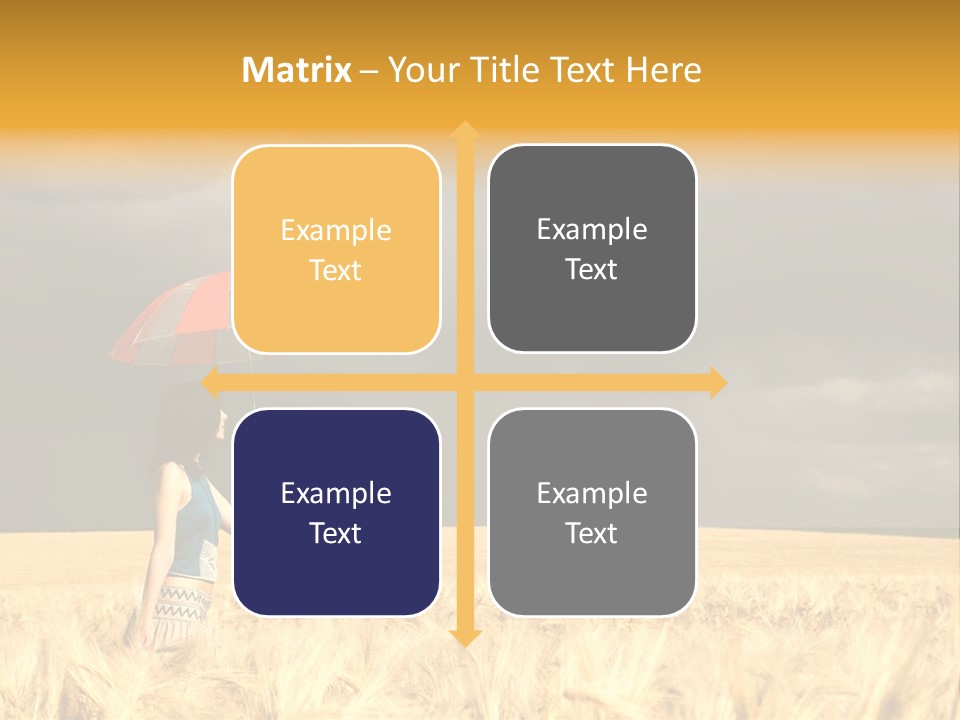 Wheat Ummer Female PowerPoint Template