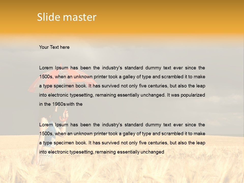 Wheat Ummer Female PowerPoint Template