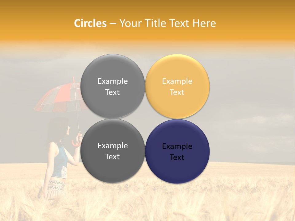 Wheat Ummer Female PowerPoint Template