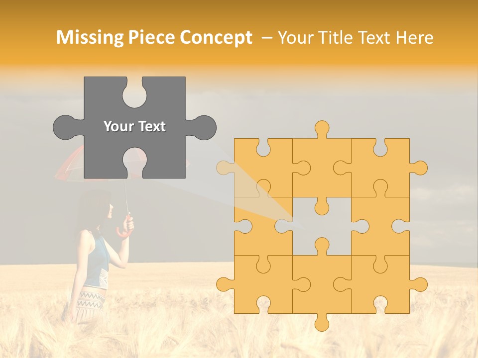 Wheat Ummer Female PowerPoint Template