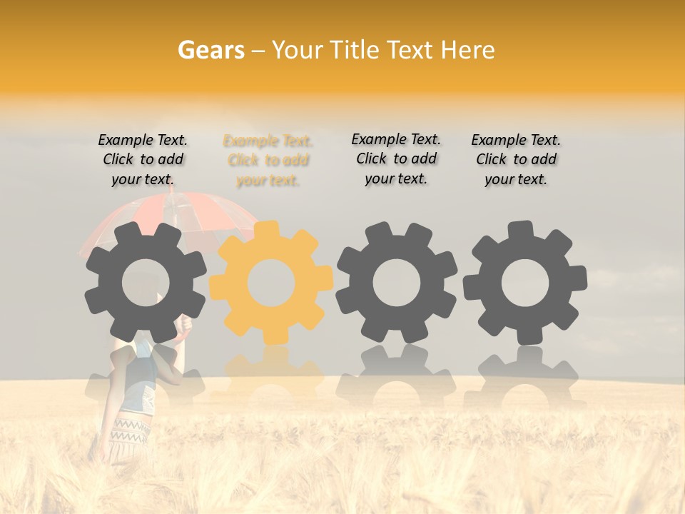 Wheat Ummer Female PowerPoint Template