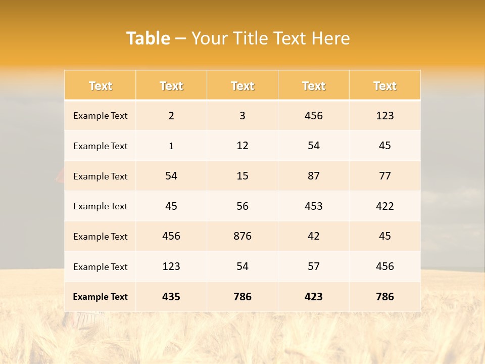 Wheat Ummer Female PowerPoint Template