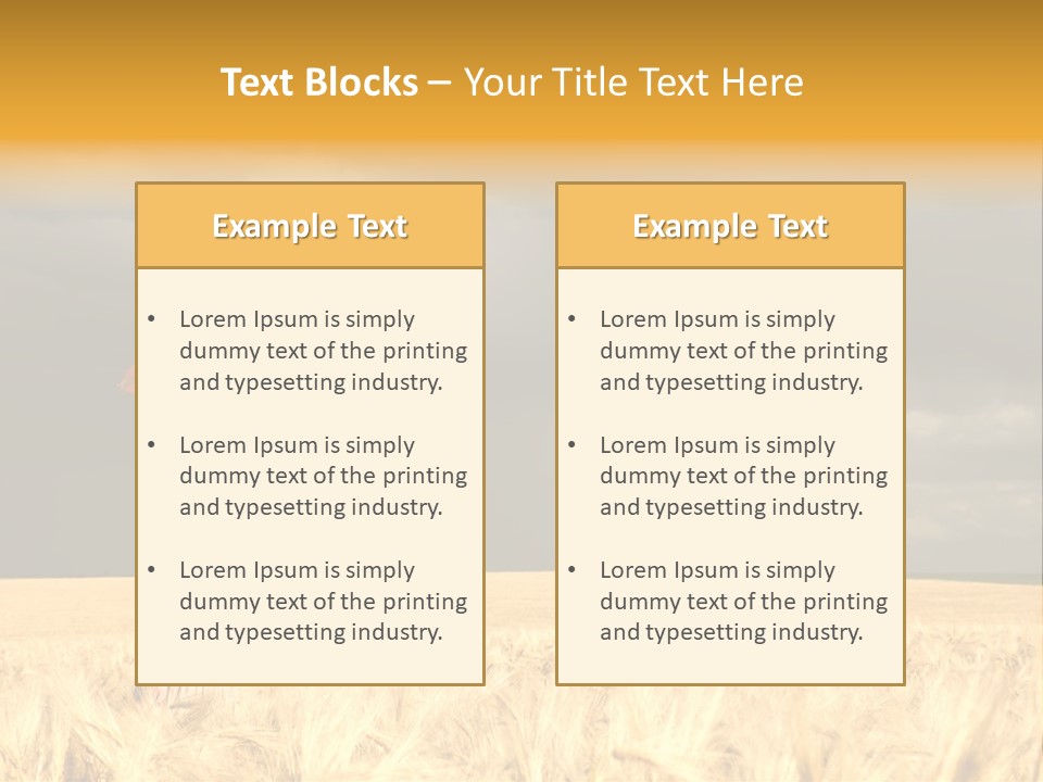 Wheat Ummer Female PowerPoint Template