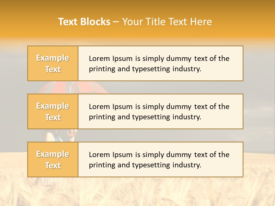 Wheat Ummer Female PowerPoint Template