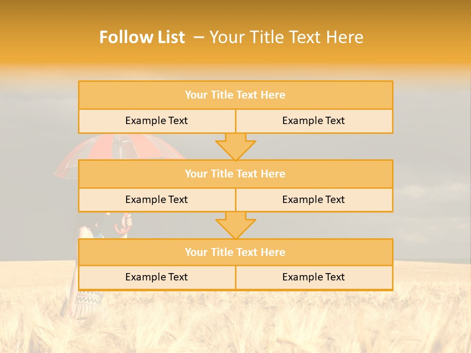 Wheat Ummer Female PowerPoint Template