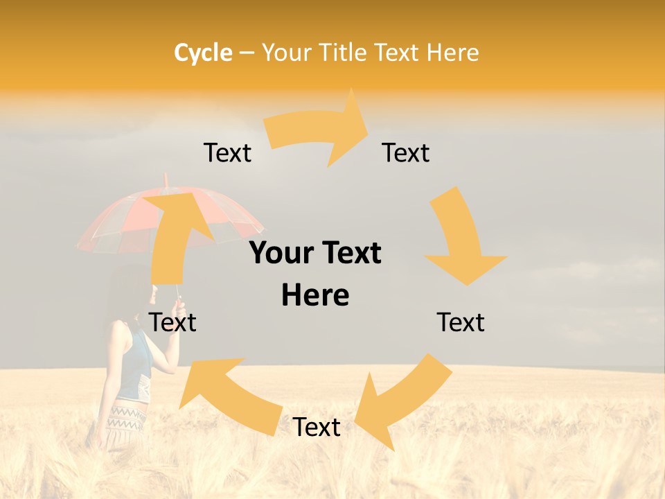 Wheat Ummer Female PowerPoint Template