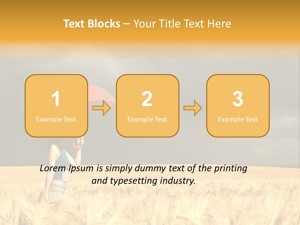 Wheat Ummer Female PowerPoint Template