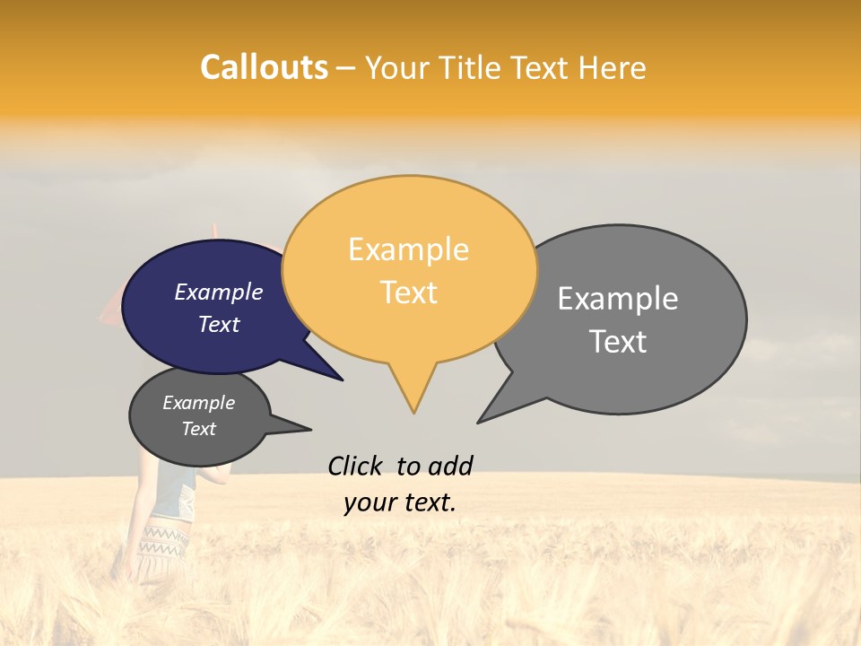 Wheat Ummer Female PowerPoint Template