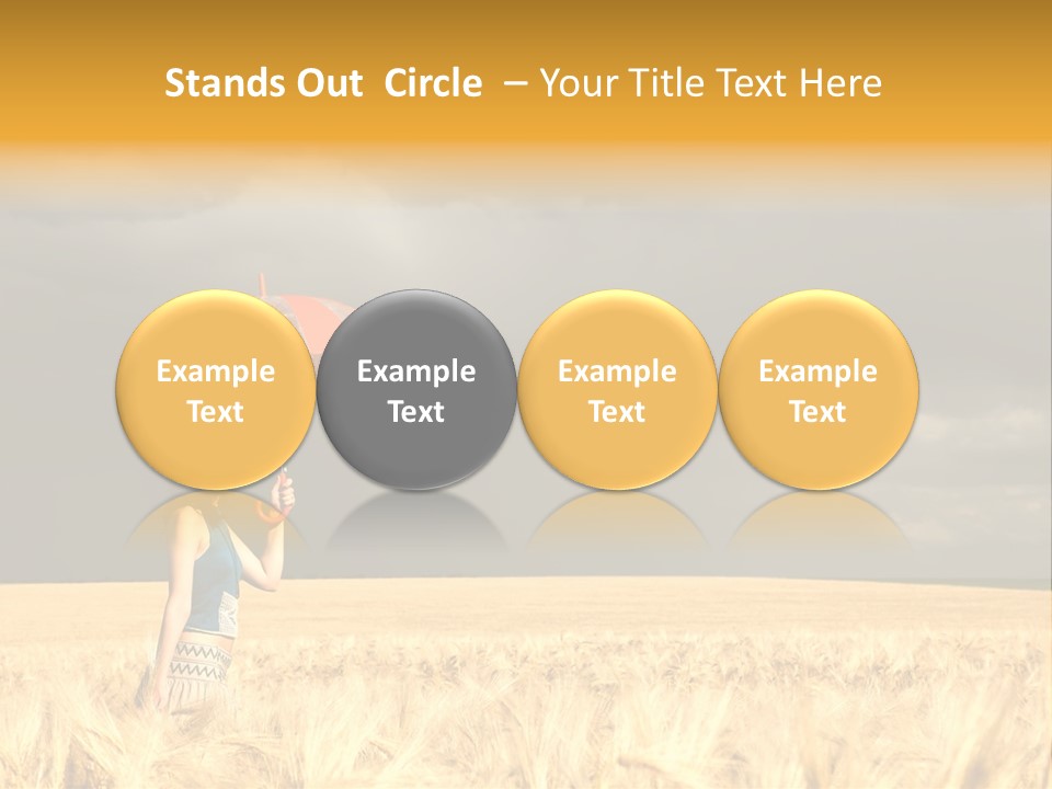 Wheat Ummer Female PowerPoint Template