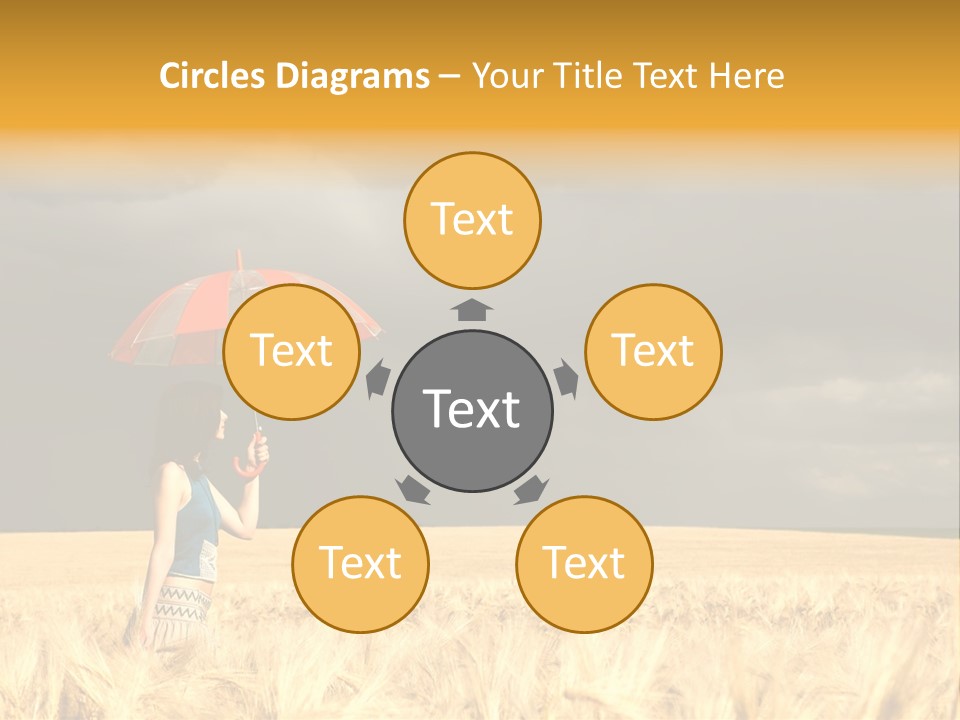 Wheat Ummer Female PowerPoint Template