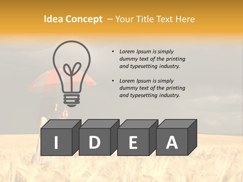 Wheat Ummer Female PowerPoint Template