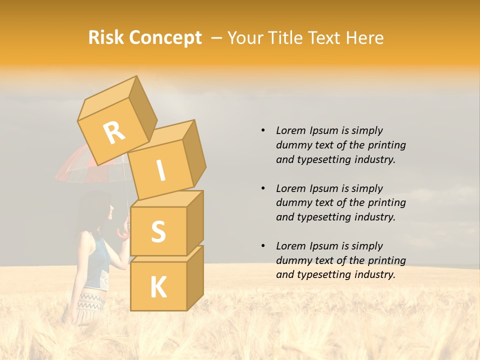 Wheat Ummer Female PowerPoint Template