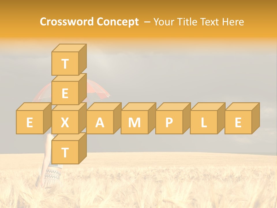 Wheat Ummer Female PowerPoint Template