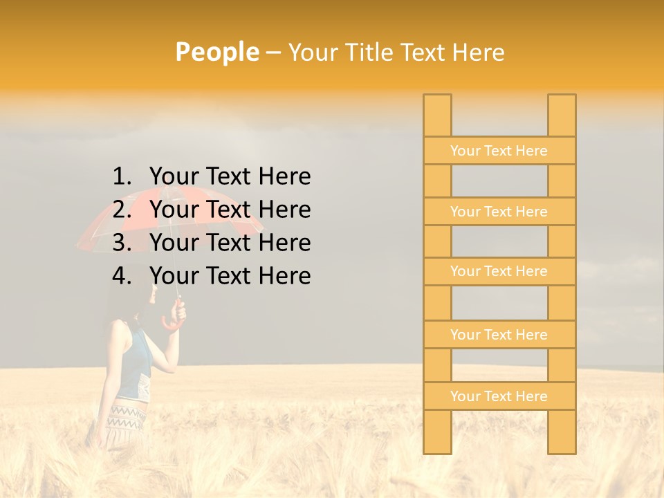 Wheat Ummer Female PowerPoint Template