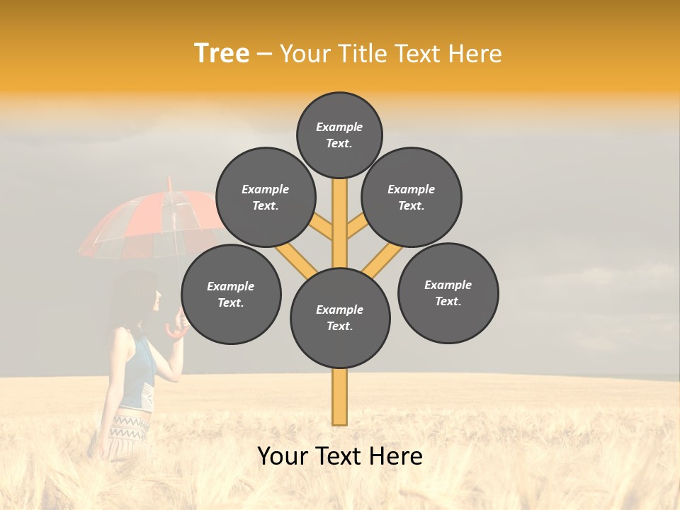 Wheat Ummer Female PowerPoint Template