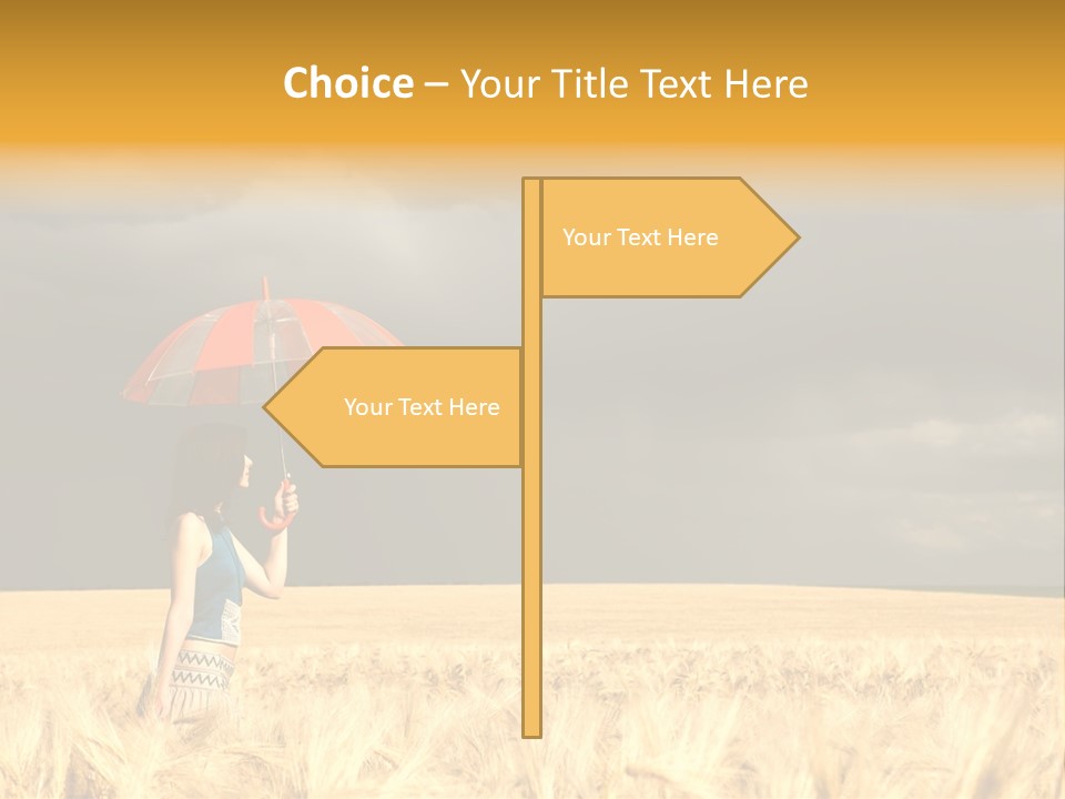 Wheat Ummer Female PowerPoint Template