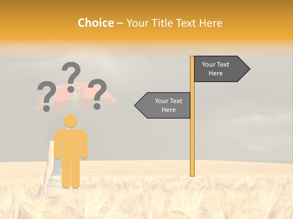 Wheat Ummer Female PowerPoint Template