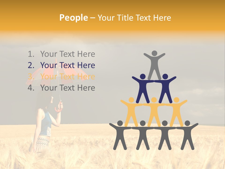 Wheat Ummer Female PowerPoint Template