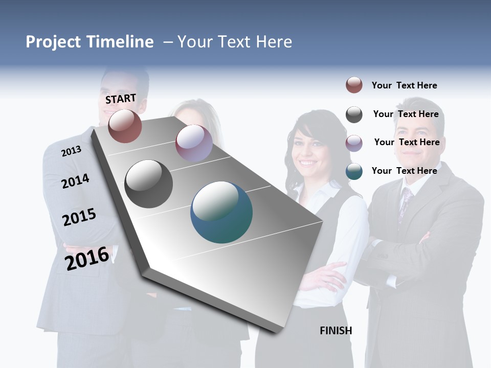 Successful Worker Businessman PowerPoint Template