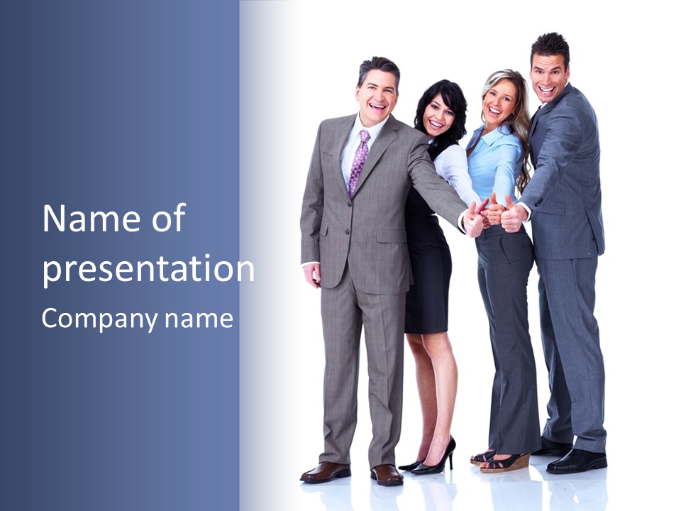 Gesture Businessman Teamwork PowerPoint Template